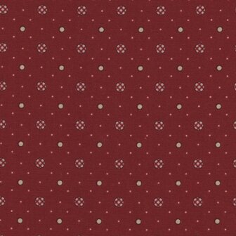 Henry Glass Garnet &amp; Gingham rood bolletjes