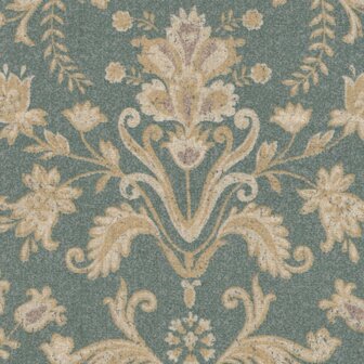 Andover Farmhouse Damask blauw ecru tak